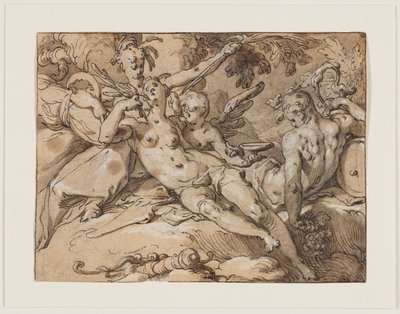 Venus och Bacchus (utan Ceres och Bacchus skulle Venus frisera) av Abraham Bloemaert