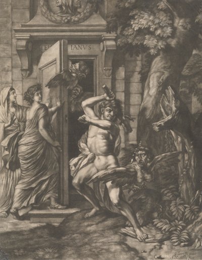 Herkules före Janustemplet av Abraham Blooteling