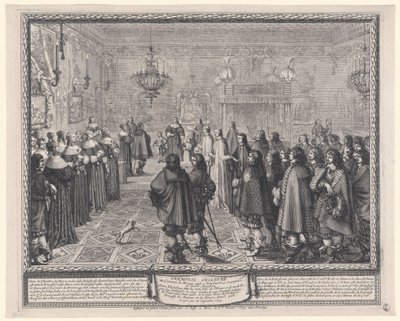 Ceremoni vid ingåendet av äktenskapskontraktet av Abraham Bosse