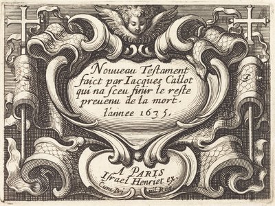 Frontispice till Callots "The New Testament" av Abraham Bosse