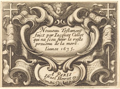 Frontispice till Callots "The New Testament" av Abraham Bosse