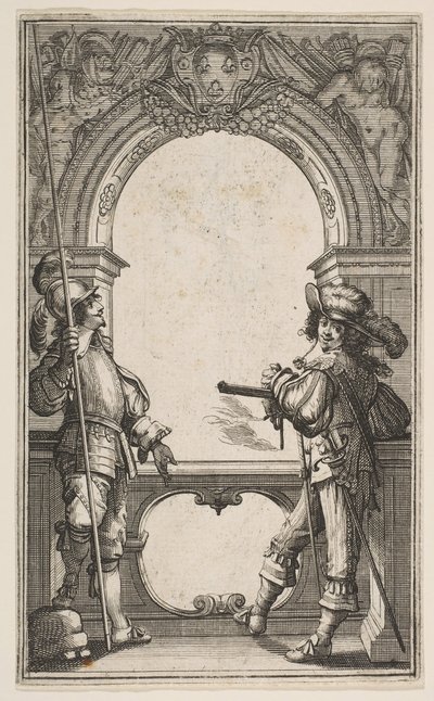 Frontispice till The French Guards, 1632. av Abraham Bosse