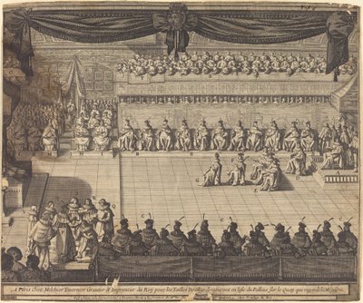 Möte i kapellet i Fontainebleau av Abraham Bosse
