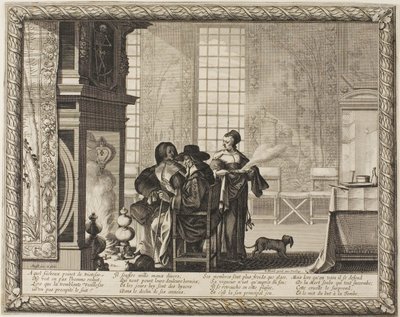 Old Age, tavla fyra från Depicing the Four Ages of Man av Abraham Bosse