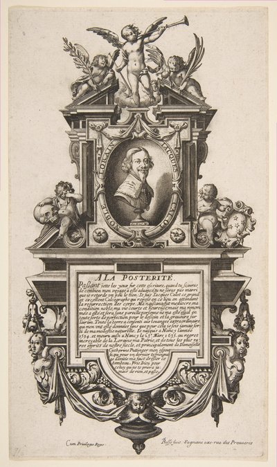 Porträtt av Jacques Callot, ca. 1636. av Abraham Bosse