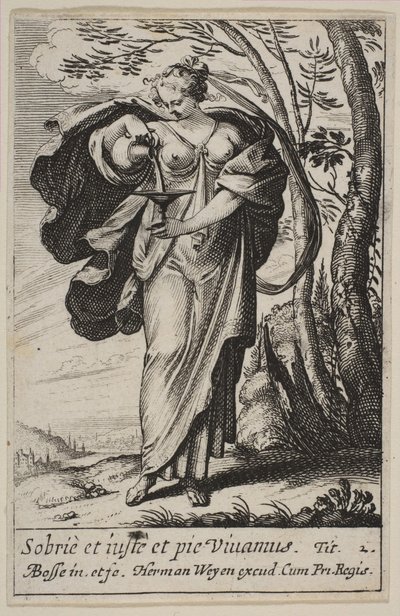 Måttlighet, 1636. av Abraham Bosse