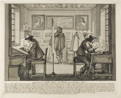 Gravören och Etsaren, 1642 av Abraham Bosse
