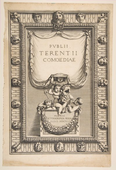 Titelsida: Komedier av Terence Publii Terentii Comoediae, 1642. av Abraham Bosse