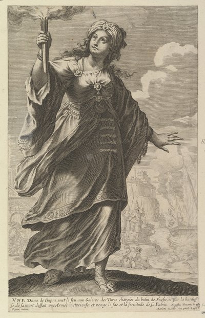 En dam av Cypern, 1647. av Abraham Bosse