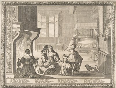 Besök av Nursemaid, 1633. av Abraham Bosse