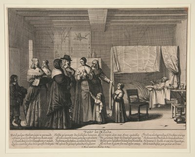 Visiter les Malades, från Seven Works of Mercy av Abraham Bosse