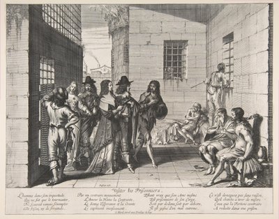 Besöka fångar, 1635. av Abraham Bosse