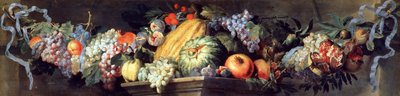 Fest av frukter och blommor (olja på duk) av Abraham Brueghel