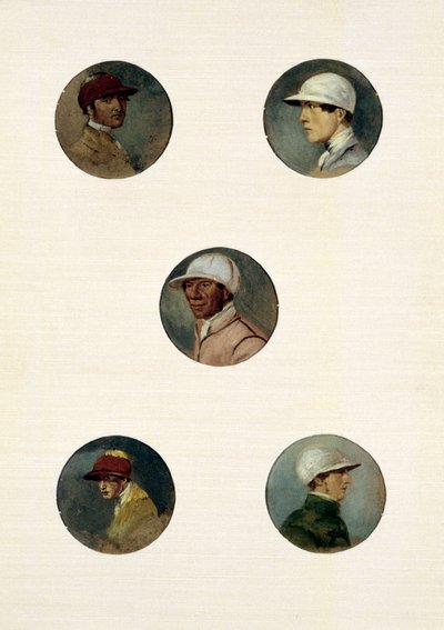 Studies of Jockeys (olja på duk) av Abraham Cooper