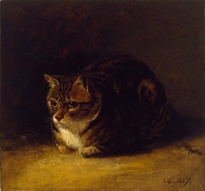 Studie av en katt, 1817 av Abraham Cooper