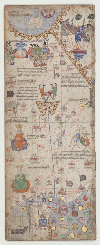 Katalansk atlas, blad 11, 1375 av Abraham Cresques
