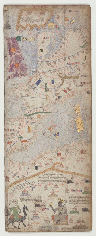 Katalansk atlas, blad 6, 1375 av Abraham Cresques