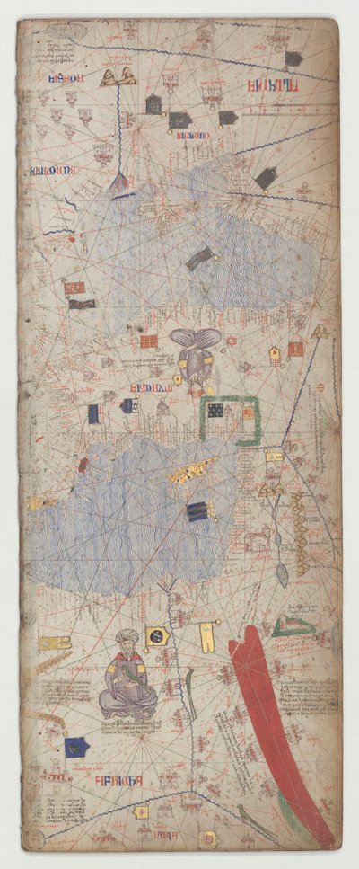 Katalansk atlas, blad 8 av Abraham Cresques