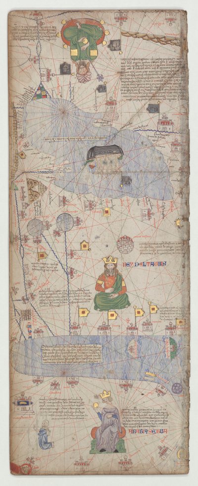 Katalansk atlas, blad 9, 1375 av Abraham Cresques