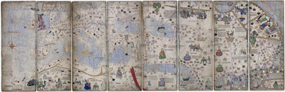 Fyra velängblad av den katalanska atlasen, 1375 av Abraham Cresques