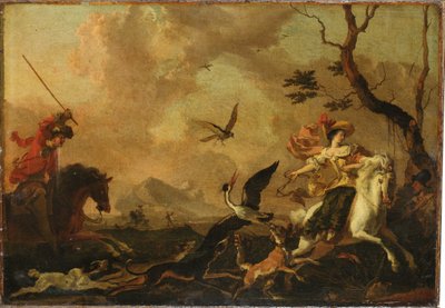 En falkjaktsfest av Abraham Danielsz. Hondius