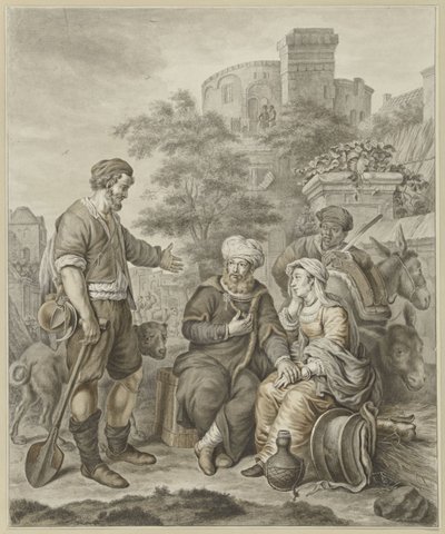 Leviten och hans bihustru i Gibea av Abraham Delfos
