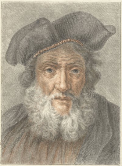 Gammal man med hatt av Abraham Delfos