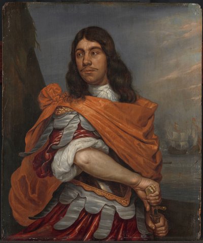 Porträtt av löjtnant-amiral Cornelis Tromp i romersk dräkt av Abraham Evertsz. van Westerveld