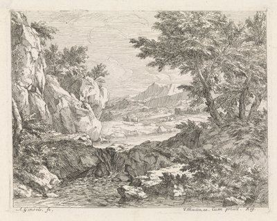 Övergiven mark med flod Landskap (serietitel) av Abraham Genoels