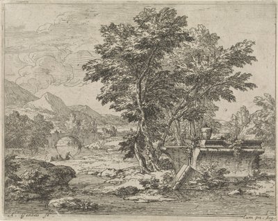 Landskap med en klassisk ruin Landskap (serietitel) av Abraham Genoels