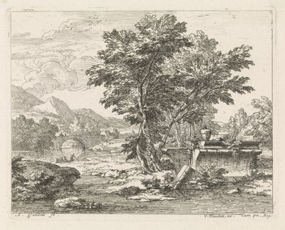 Landskap med en klassisk ruin Landskap (serietitel) av Abraham Genoels