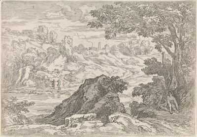 Landskap med flod Arkadiska landskap (serietitel) av Abraham Genoels