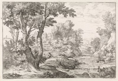 Landskap med flod av Abraham Genoels