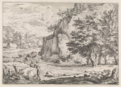 Landskap med sten av Abraham Genoels