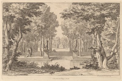 De två statyerna av Abraham Genoels II after Adam Frans van der Meulen