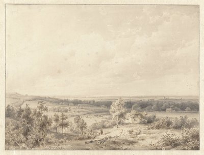 Utsikt mot Alkmaar från dynen i Schoorl av Abraham Johannes Couwenberg