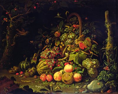 Frukt korg av Abraham Mignon