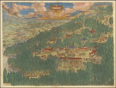 1624 imaginär vy av Daphne i Antiokia av Abraham Ortelius av Abraham Ortelius