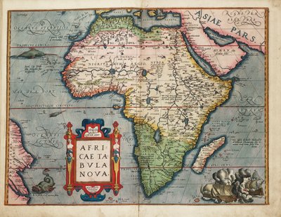 En ny karta över Afrika av Abraham Ortelius