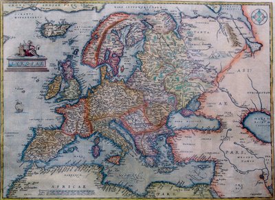 Abraham Ortelius karta över Europa av Abraham Ortelius