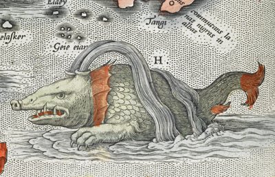 Detalj av ett sjömonster, från 