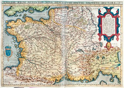 Frankrike av Abraham Ortelius