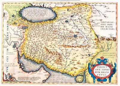 Iran, Pakistan, Afghanistan, Uzbekistan, Turkmenistan av Abraham Ortelius