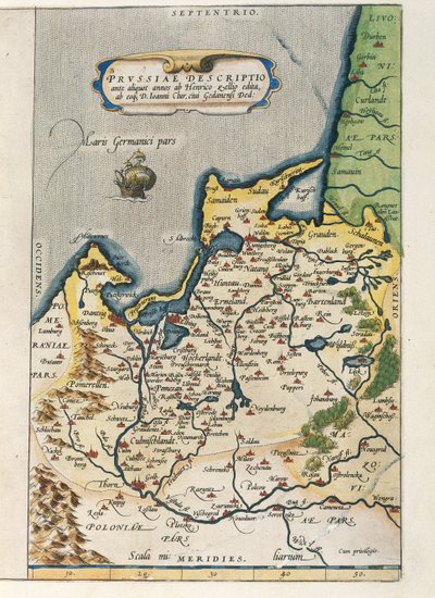 Karta över Preussen, från Världsteatern av Abraham Ortelius av Abraham Ortelius