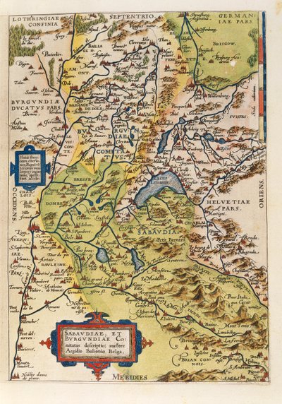 Karta över Savoie, från Theatrum Orbis Terrarum av Abraham Ortelius av Abraham Ortelius