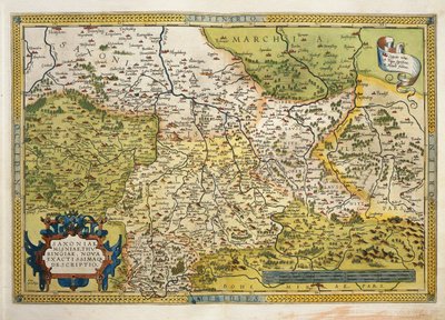 Karta över Sachsen, från The Theatre of the World av Abraham Ortelius av Abraham Ortelius