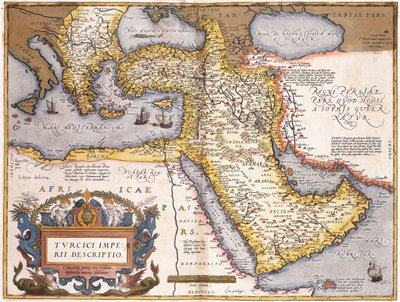 Karta över det turkiska imperiet, av Abraham Ortelius