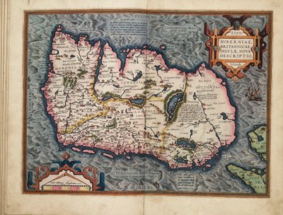 Ny beskrivning av Irland, de brittiska öarna av Abraham Ortelius