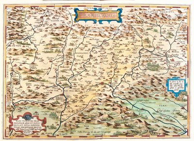 Rumänien av Abraham Ortelius