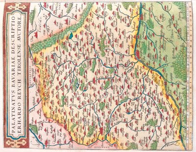 Land: Bayern, Tyskland av Abraham Ortelius